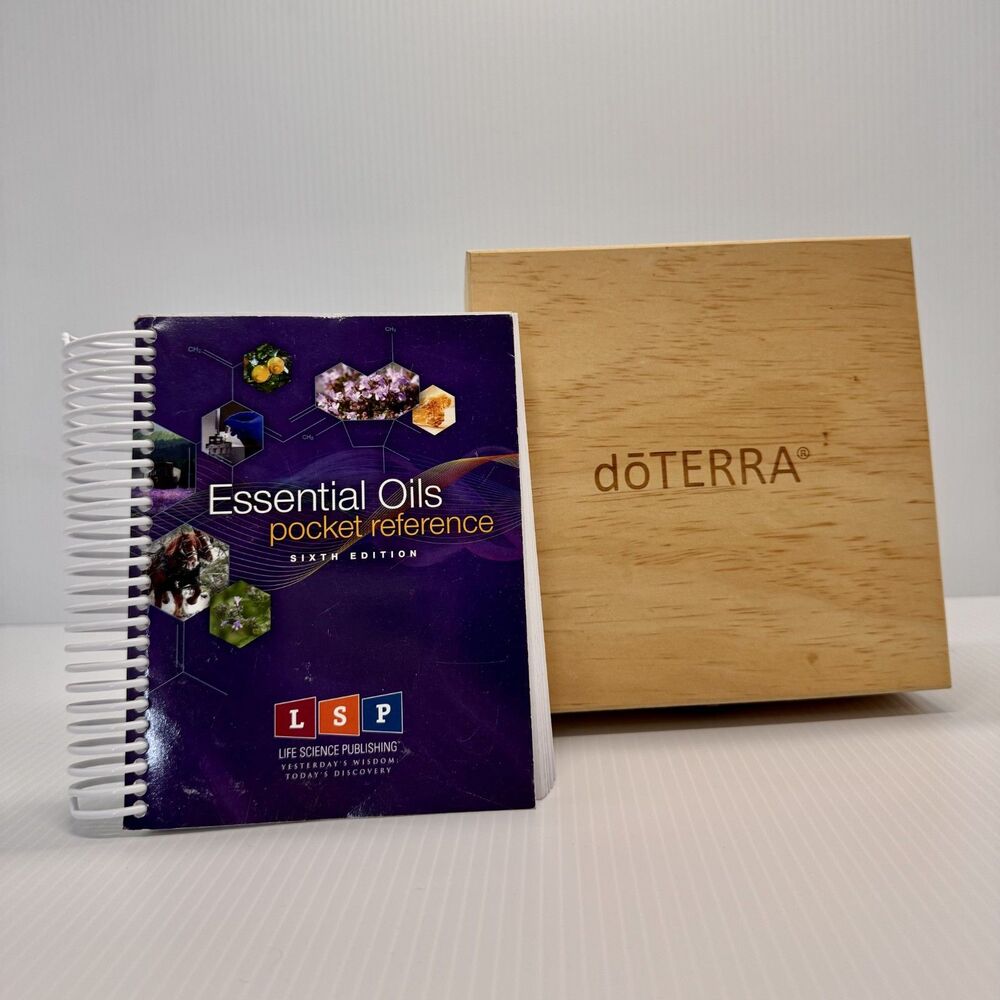 EUC Essential Oils Pocket Reference Guide & dōTERRA Wooden Storage Box Bundle
